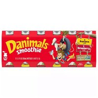 Danimals Smoothies, Strawberry Explosion & Banana Split, Variety Pack, 37.2 Ounce