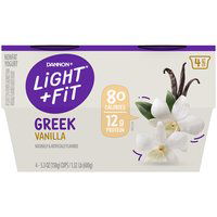 Dannon Light + Fit Greek Yogurt, Vanilla, 21.2 Ounce