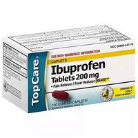 TopCare Pain Reliever Caplets, Ibuprofen, 200mg, 100 Each