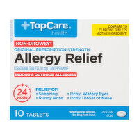 TopCare Allergy Relief Antihistamine Tablets, 24-Hour, 10mg, 10 Each