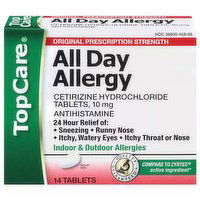 TopCare Cetirizine All Day Allerg, 14 Each