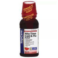 TopCare Nighttime Free Cherry 6hr Liq, 8 Ounce