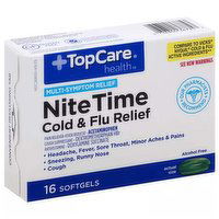 TopCare Nitetime Cold & Flu Pe Gel, 16 Each