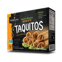 Starlite Cuisine Plant Based Beefy Taquitos, 14 Ounce