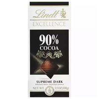 Lindt Excellence 90% Cocoa Dark Chocolate Bar, 3.5 Ounce