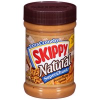 Skippy Super Chunk Extra Crunchy Natural Peanut Butter Spread, 15 Ounce