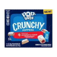 Pop-Tarts Crunchy Poppers Frosted Strawberry Crunch Crunchy Filled Snack Pieces (5-count), 5 Ounce