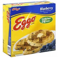 Eggo Blueberry Waffles, Family Size, 24 Each