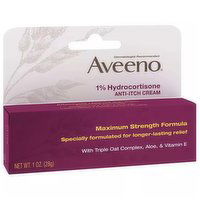 Aveeno Active Naturals Anti-Itch Cream, Maximum Strength Formula, 1 Ounce