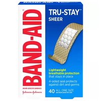 Band-Aid Sheer Strips Adhesive Bandages, 40 Each