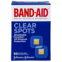 Band-Aid Clear Spots Adhesive Bandages, All One Size, 50 Each