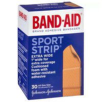 Band-Aid Sport Strip Adhesive Bandages, All One Size, 30 Each