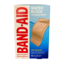 Band-Aid Tough Strips Waterproof Xl, 10 Each