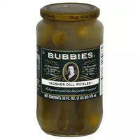 Bubbies Pickles, Kosher Dill, 33 Ounce