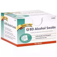 Alcohol Swabs, Regular, 100 Each