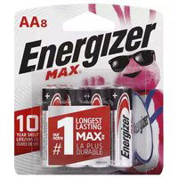 Energizer Max Alkaline Battery AA, 8 Each