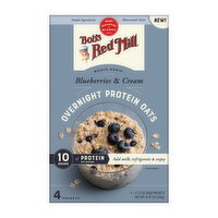 Bob's Red Mill Blueberries & Cream Whole Grain Overnight Protein Oats, 8.47 Ounce