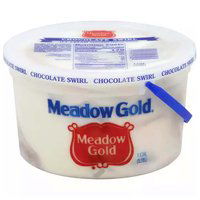 Meadow Gold Ice Cream, Chocolate Swirl, 4 Quart