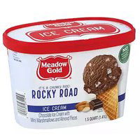 Meadow Gold Ice Cream, Rocky Road, 48 Ounce