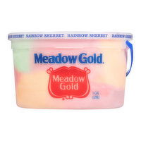 Meadow Gold Ice Cream, Rainbow Sherbet, 4 Quart