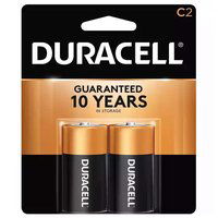 Duracell Coppertop Alkaline Battery, C 2-Pk, 2 Each