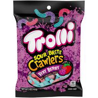 Trolli Sour Brite Crawlers Very Berry Gummy Candy, 5 Ounce