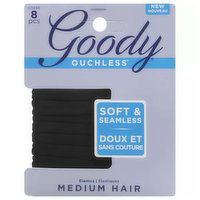 Goody Athltc Strtch Elstc Blk, 8 Each