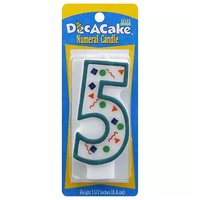 Dec A Cake Numeral Candle, 5, 0.75 Ounce