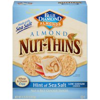 Blue Diamond Almond Nut-Thins Crackers, Nut & Rice, Sea Salt , 4.25 Ounce