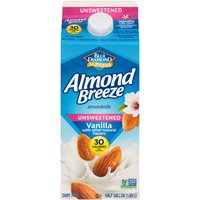 Almond Breeze Unsweetened Almondmilk, Vanilla , 64 Ounce