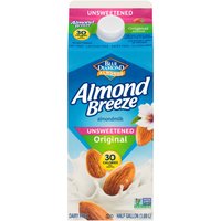 Almond Breeze Almondmilk, Unsweetened, 64 Ounce