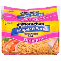 Maruchan Souper Shrimp Ramen Noodle Soups, 3 Ounce