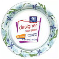 Best Yet Designer Paper Plates,  9", 45 Each