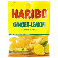Haribo Gummi Candy, Ginger-Lemon, 4 Ounce