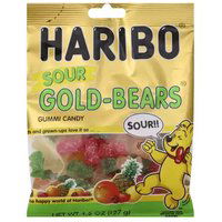 Haribo Gummi, Sour Gold Bears, 4.5 Ounce