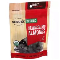 Woodstock Organic Dark Chocolate Almonds, 6.5 Ounce