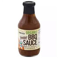 Woodstock Organic BBQ Sauce, Hickory, 18 Ounce