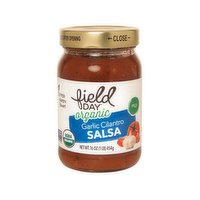 Field Day Organic Garlic Cilatnro Salsa, Mild, 16 Ounce