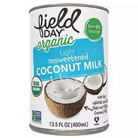 Field Day Coconut Milk, Unsweetened, Light, 13.5 Ounce