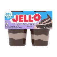 Jell-O Sugar Free Chocolate Vanilla Swirl Pudding (Pack of 4), 14.5 Ounce