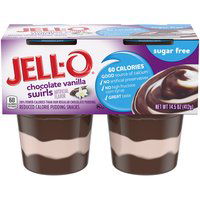 Jell-O Sugar Free Chocolate Vanilla Swirl Pudding (Pack of 4), 14.5 Ounce