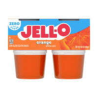 Jell-O Sugar Free Gelatin, Orange  (4 Count), 12.5 Ounce