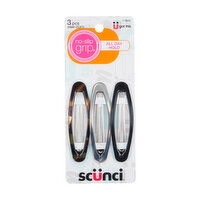 Scunci No Slip Grip 8 cm No Damage Oval Clips, 3 Each