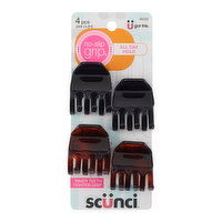Scunci No Slip Grip 3 5 cm Micro Teeth Jaw Clips 4 count, 1 Each