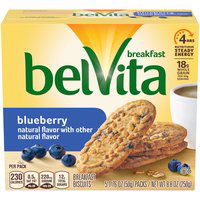 belVita Blueberry Breakfast Biscuits, 5 Packs (4 Biscuits Per Pack), 8.8 Ounce