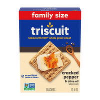 Triscuit Cracked Pepper & Olive Crackers Family Size, 12.5 Ounce