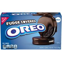 OREO Fudge Covered Chocolate Sandwich Cookies, 7.9 Ounce