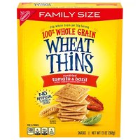 Wheat Thins Crackers, Sundried Tomato & Basil Flavor, 1 Family Size Box (13 oz.), 13 Ounce