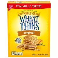 Wheat Thins Original Whole Grain Wheat Crackers, Family Size, 14 oz, 14 Ounce