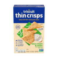 Triscuit Thin Crisps Sour Cream & Onion Whole Grain Wheat Crackers, 7.1 Ounce